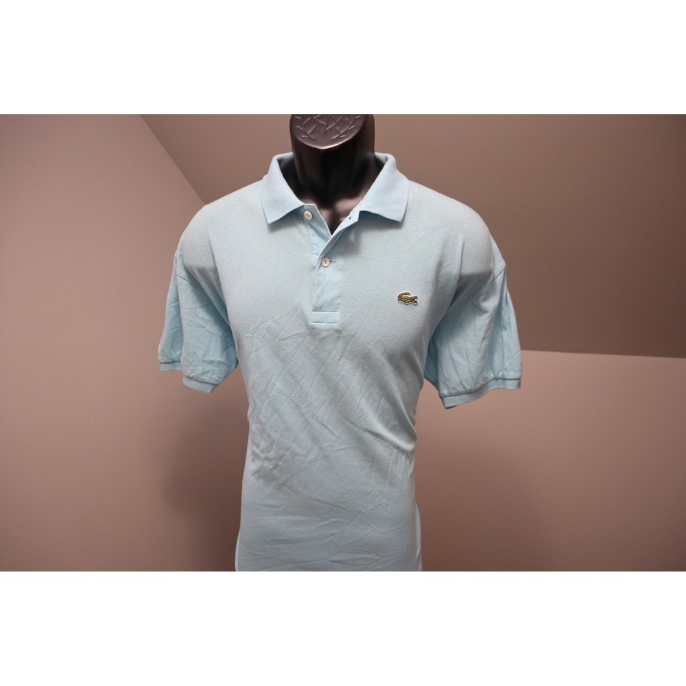 Lacoste Polo Shirt Men Size 7 XL Light Blue Short Sleeve Pique Cotton Excellent - Picture 2 of 12